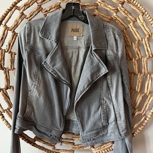 Paige grey denim jacket xs